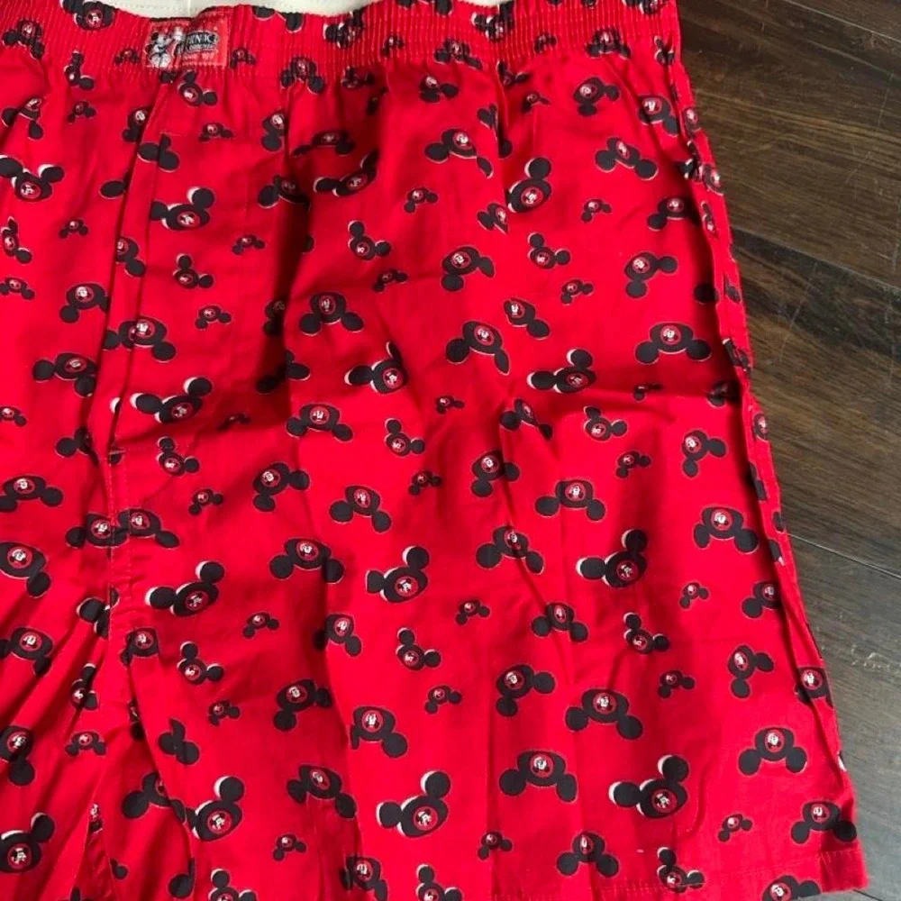 Authentic Disney Parks Boxer Shorts Red with all over Mickey Ears.